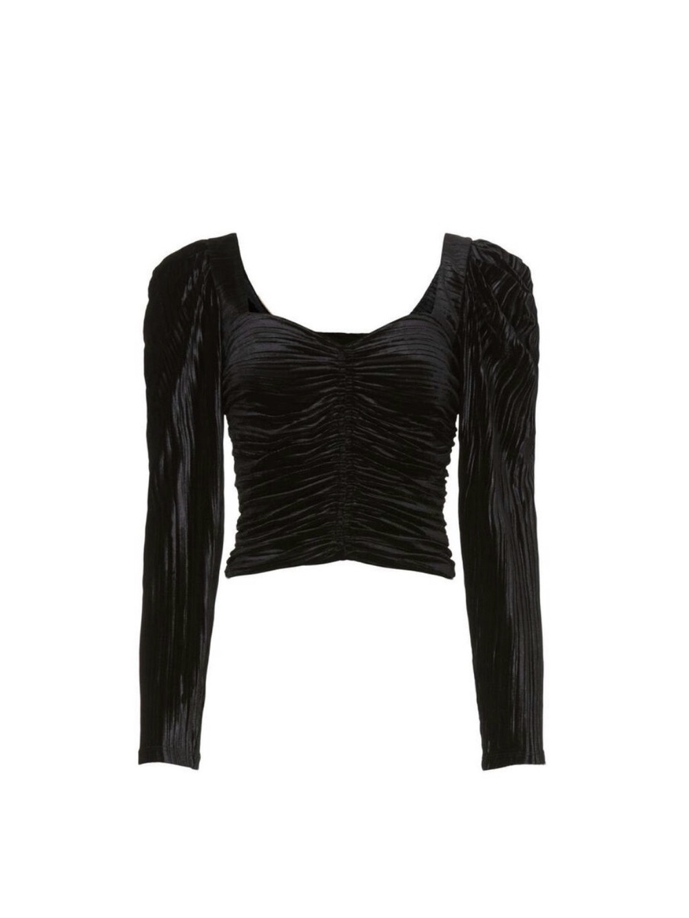 Jonathan Simkhai Valerie Black Velvet Top